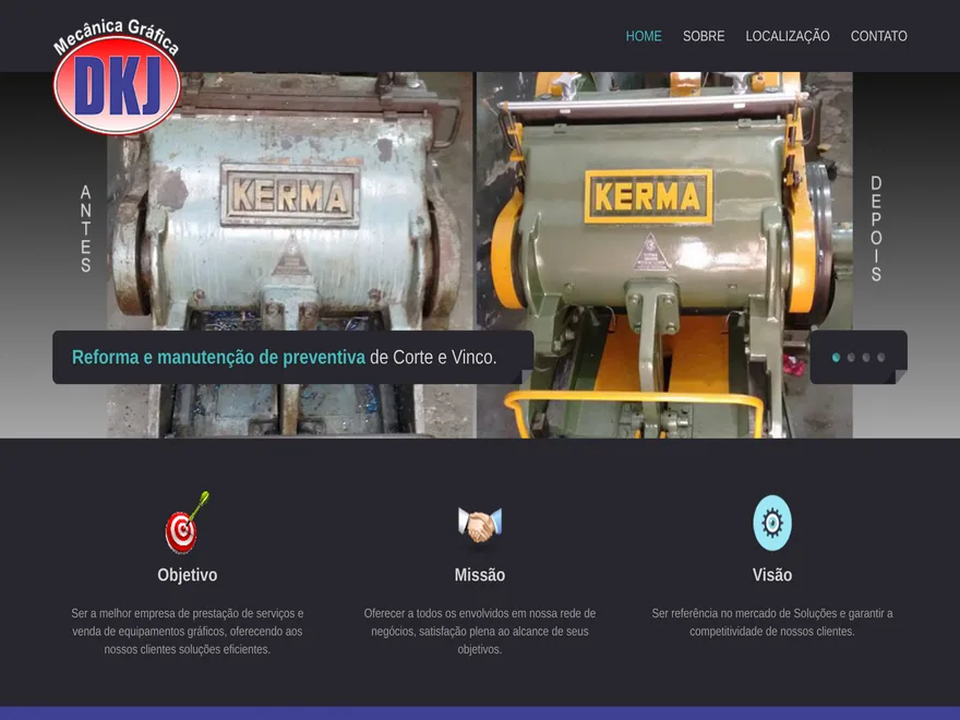 Site da DKJ Mecânica